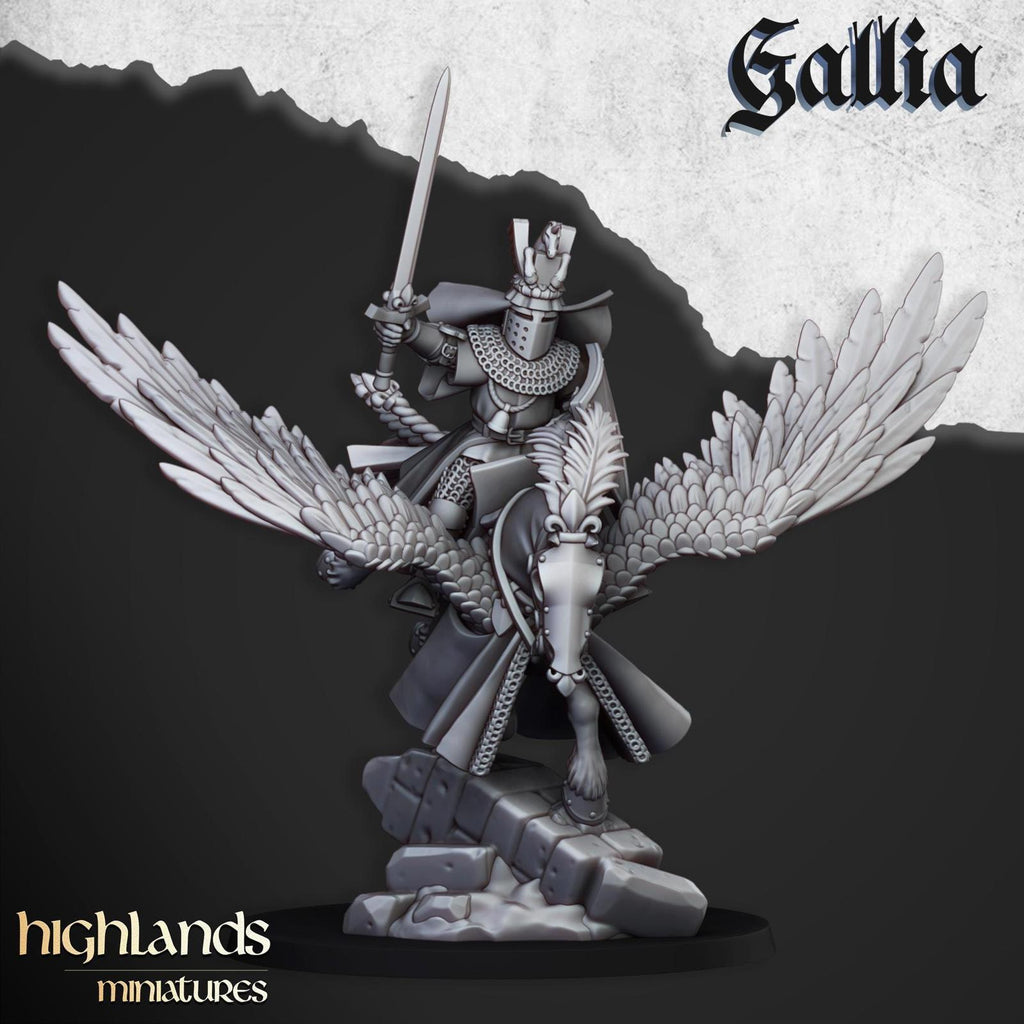 Gallia Knights on Pegasus | Highlands Miniatures