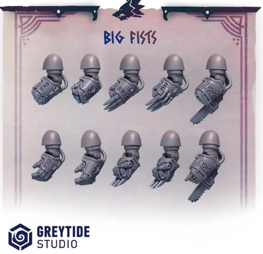 Primal Hounds Big Fists | RPG Tabletop Miniature Wargaming Grim-Dark Sci-Fi
