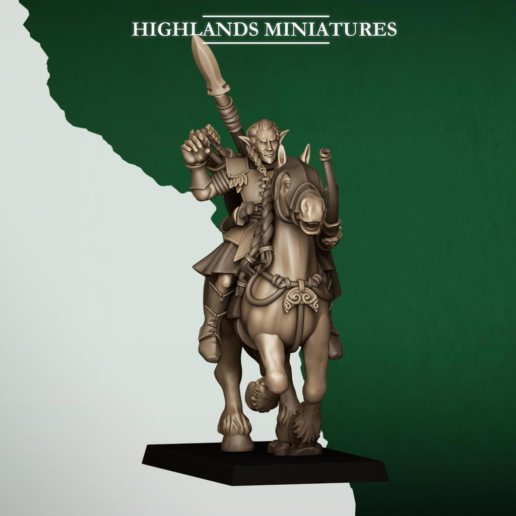 Mounted Feral Archers, Feral Elves - Highlands Miniatures