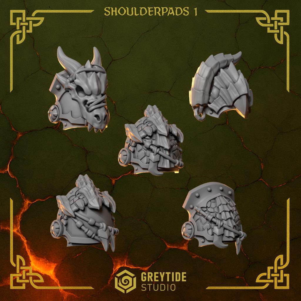 Greytide Studios-Anvil Wardens Upgrade Pack 2 TableTop Gaming D&D TTRPG Upgrade Bits For Miniatures