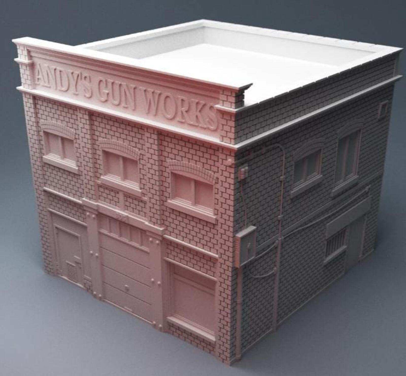 Urban Pizza Building – Modern City Building for MCP – Corvus Games Terrain