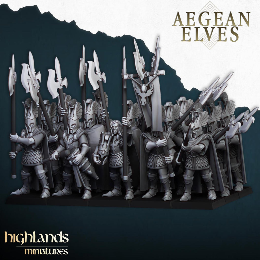 Aegean Elves Mycenean Guard - Highlands miniatures