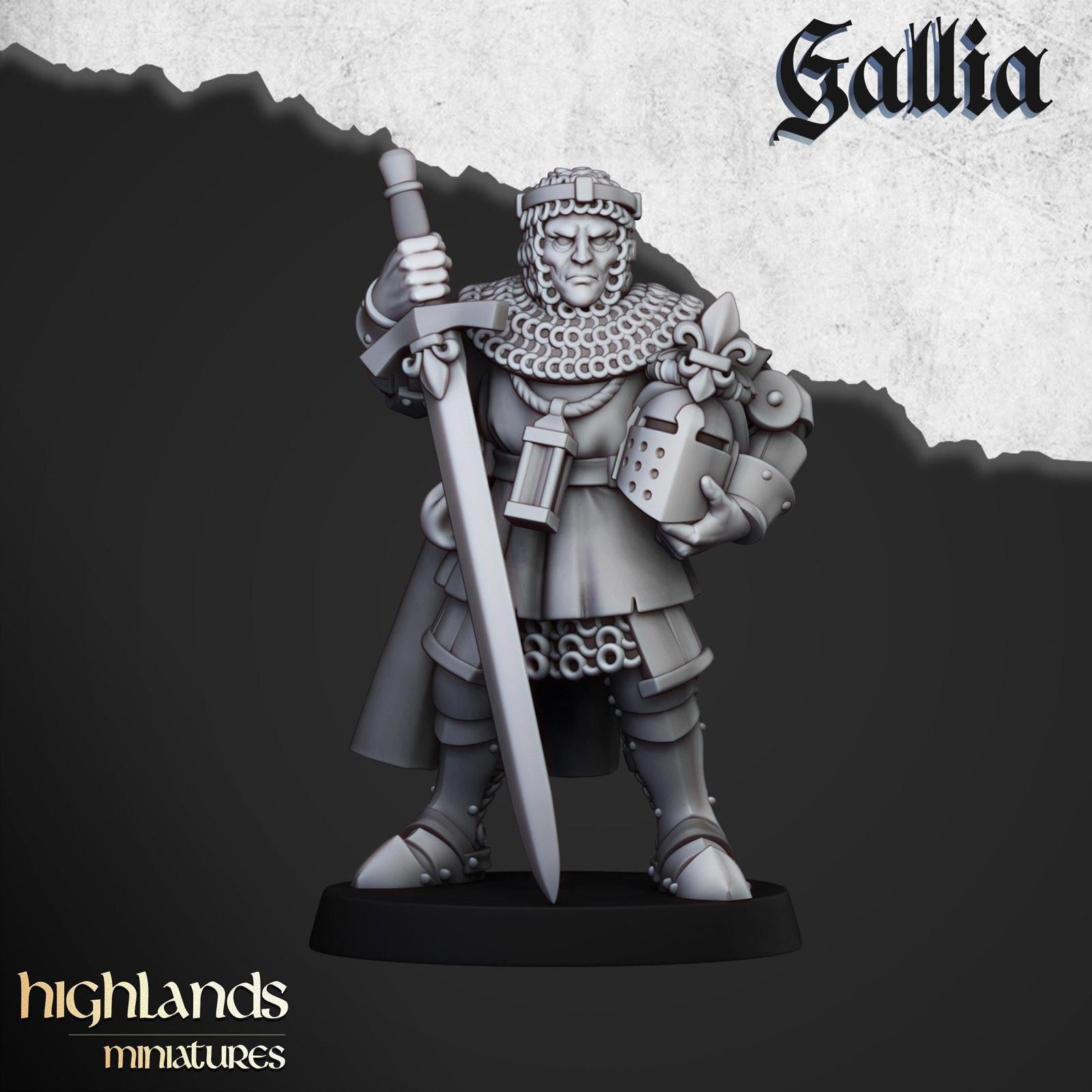 Knights Of Gallia On Foot | Highlands Miniatures