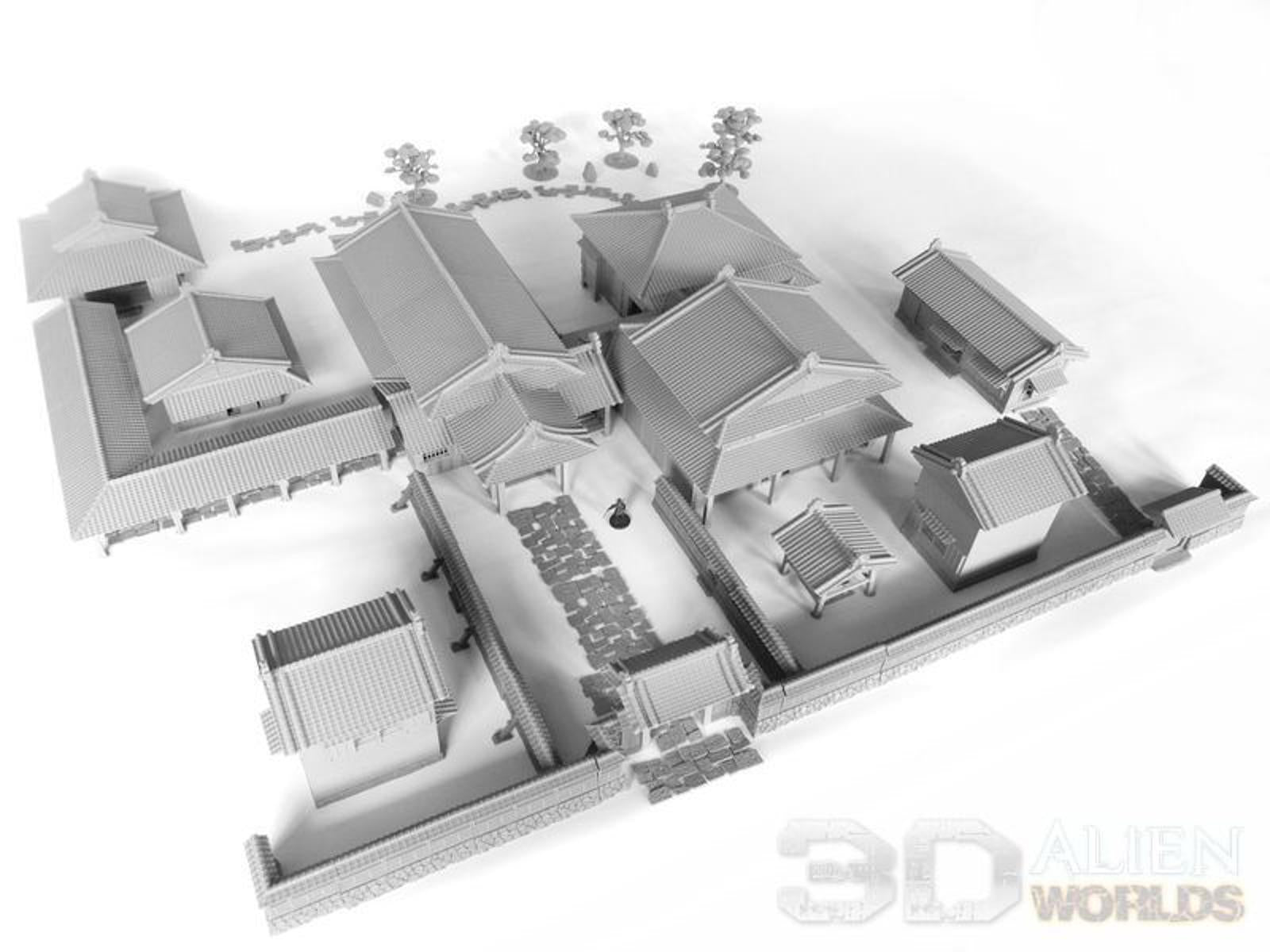 Samurai Lords House 28mm 3D printed Gaming terrain - 3D Alien Worlds
