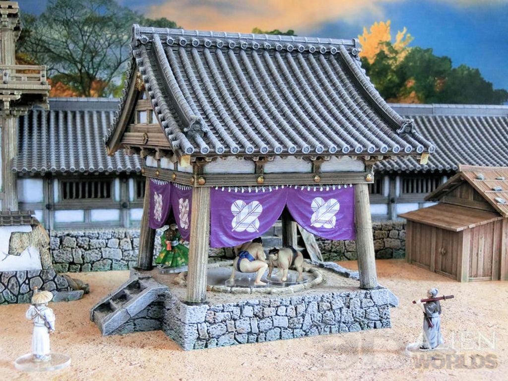 Samurai Sumo Ring 28mm 3D printed Gaming Terrain Bushido - 3D Alien Worlds