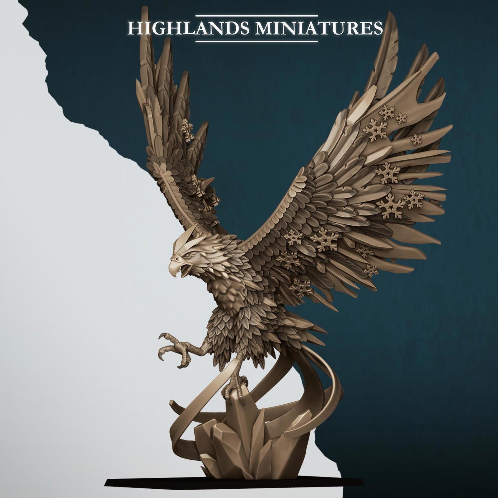 Aegean Lord on Phoenix (fire or ice) - Highlands Miniatures