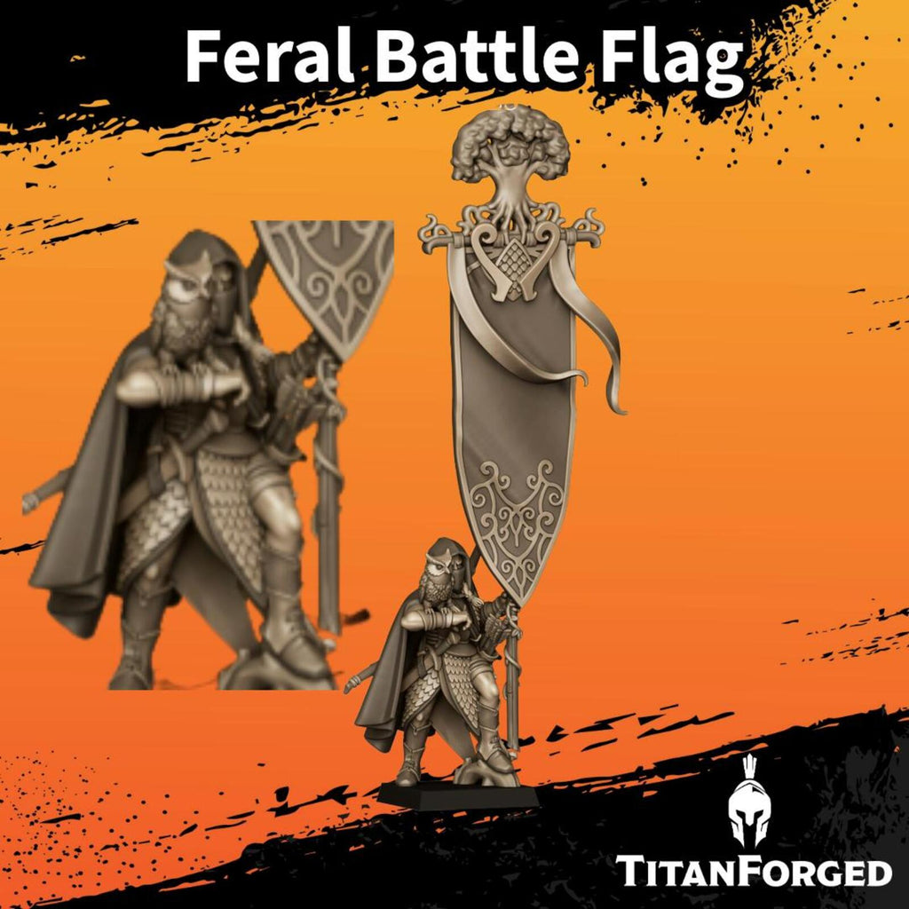 Feral battle standard bearer - Highlands Miniatures