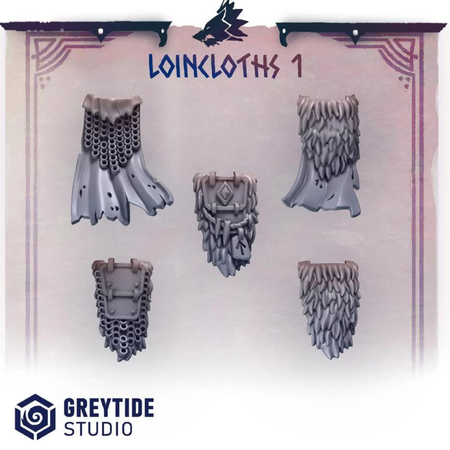 Primal Hounds Loincloths Set 1 | Tabletop Miniature Wargaming Grim-Dark Sci-Fi Proxy