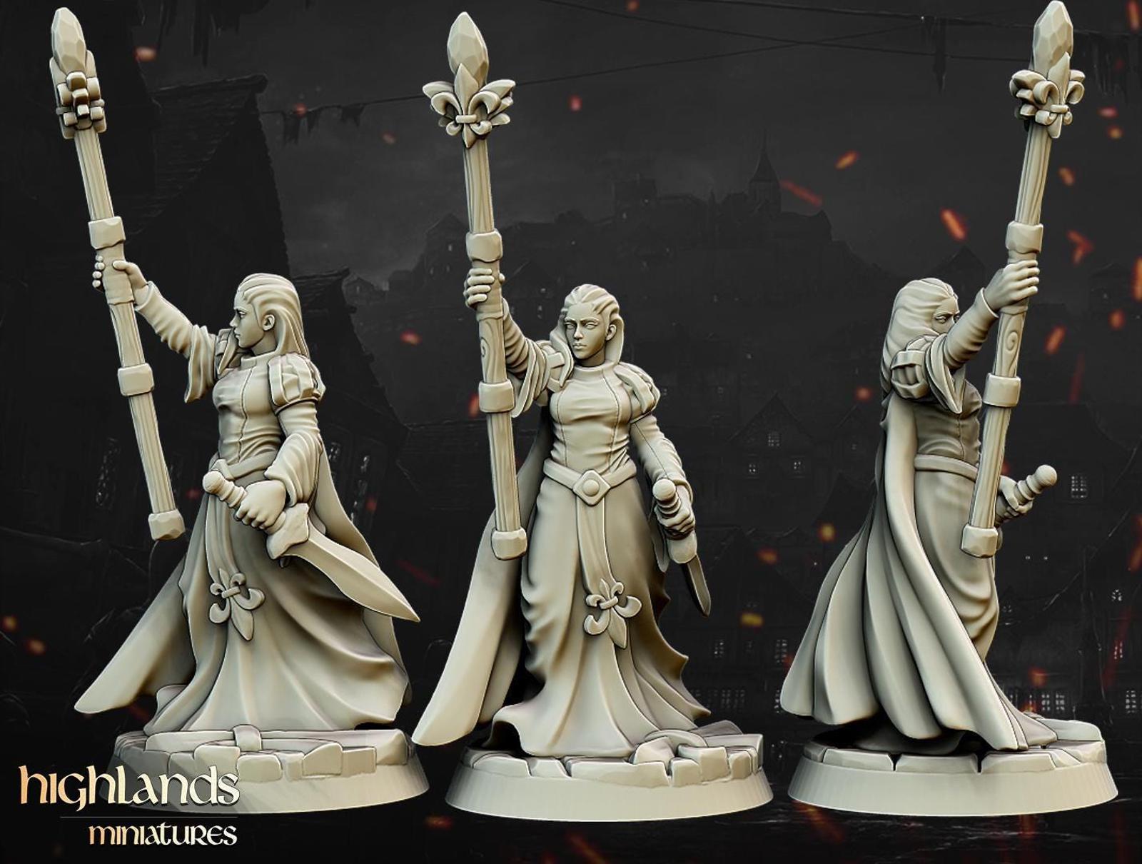Gallia Damsel of the lady foot and mounted ( old version ) | Highlands Miniatures