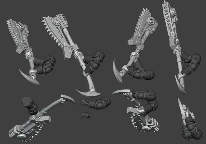 Gen 3 - Heavy Chain Glaive hands Type B