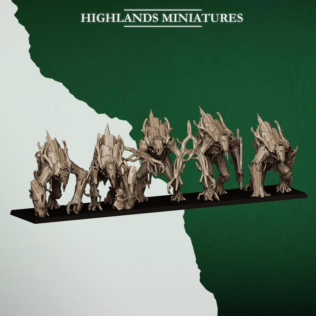 Forest Golem Unit - Call of the Wild Ferral Elves - Highland Miniatures