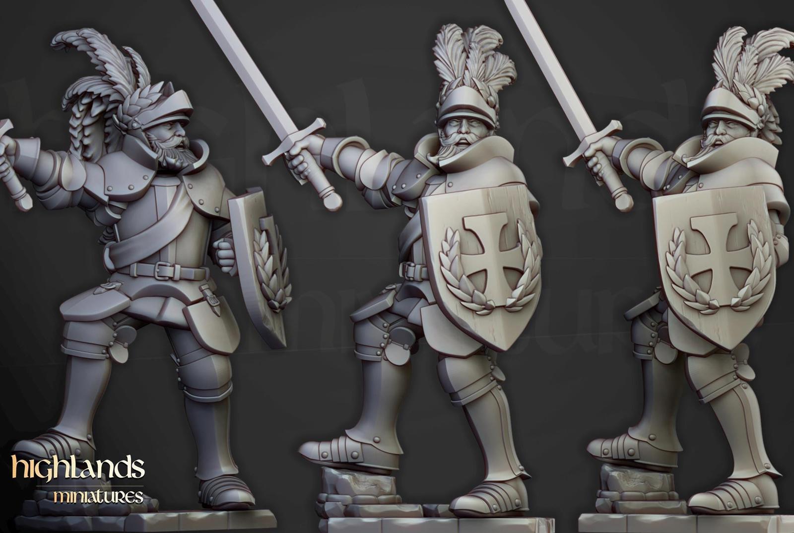 Sunland knights on foot | Highlands Miniatures