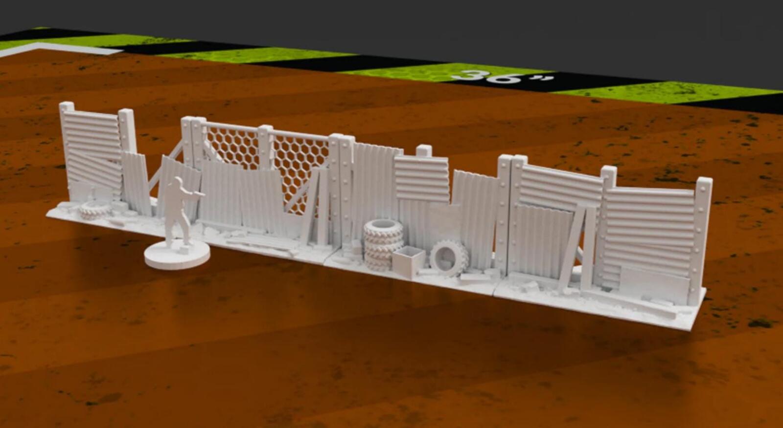 Urban Post Apoc Fence Barriers – Corvus Games Terrain