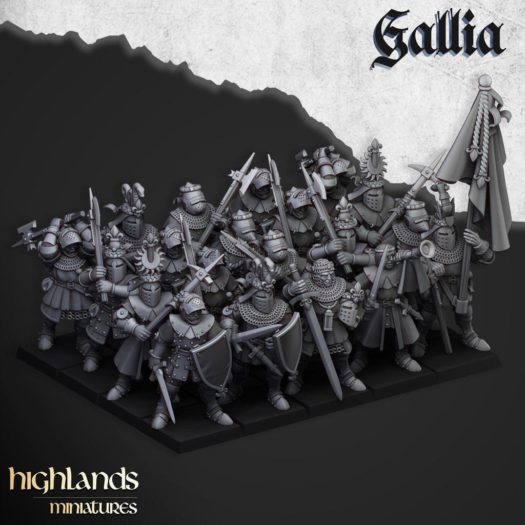 Knights Of Gallia On Foot | Highlands Miniatures