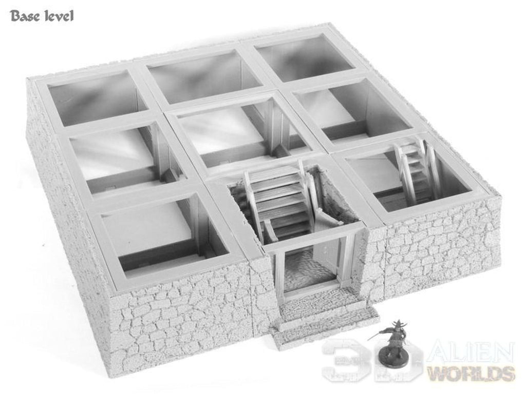 Samurai Castle With Underground Entrance 28mm 3D printed terrain test of honour