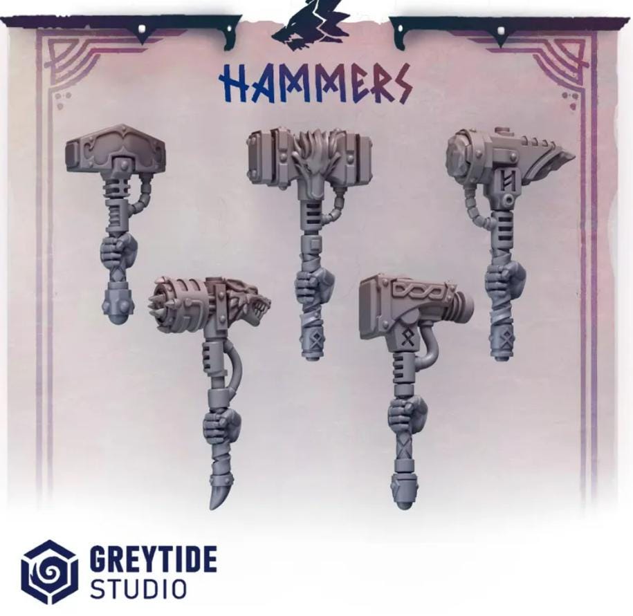 Primal Hounds Hammers  | RPG Tabletop Miniature Wargaming Grim-Dark Sci-Fi