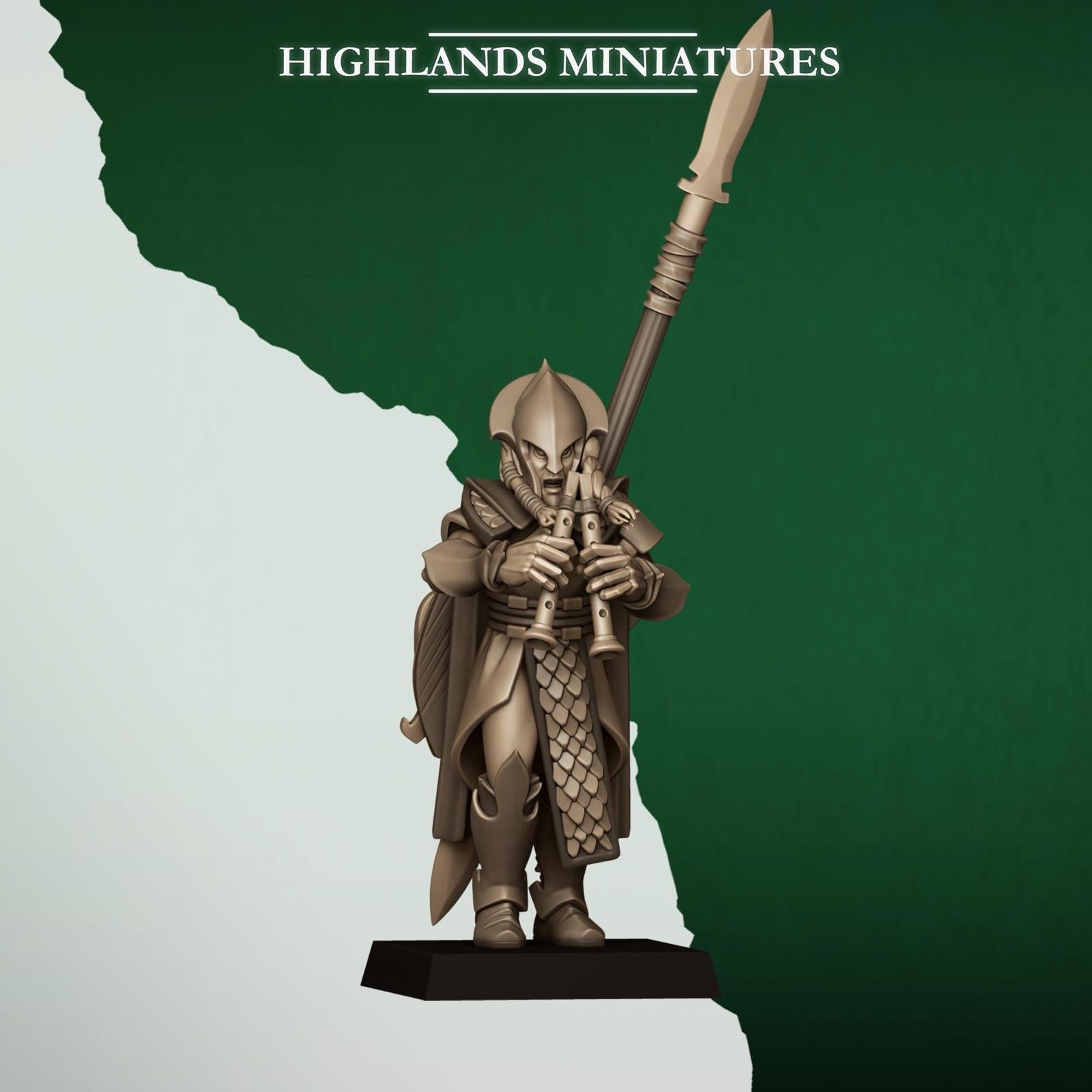 Feral Elves Spearmen Regiment for Fantasy Wargaming by Highland Miniatures