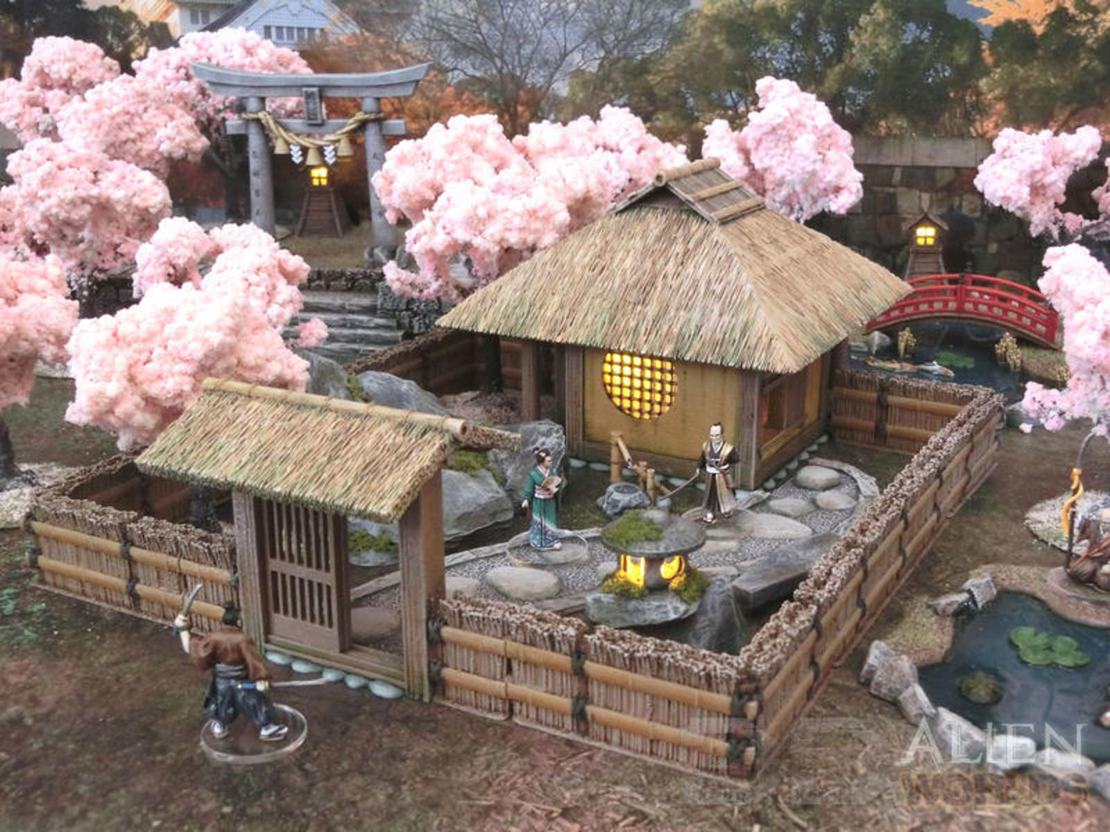 Samurai Tea House Set 28mm 3D printed Gaming terrain Bushido TOH - 3D Alien Worlds
