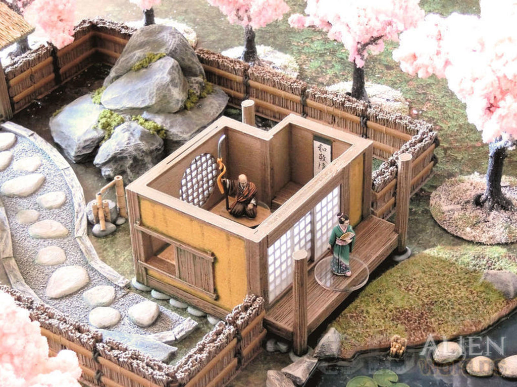 Samurai Tea House Set 28mm 3D printed Gaming terrain Bushido TOH - 3D Alien Worlds