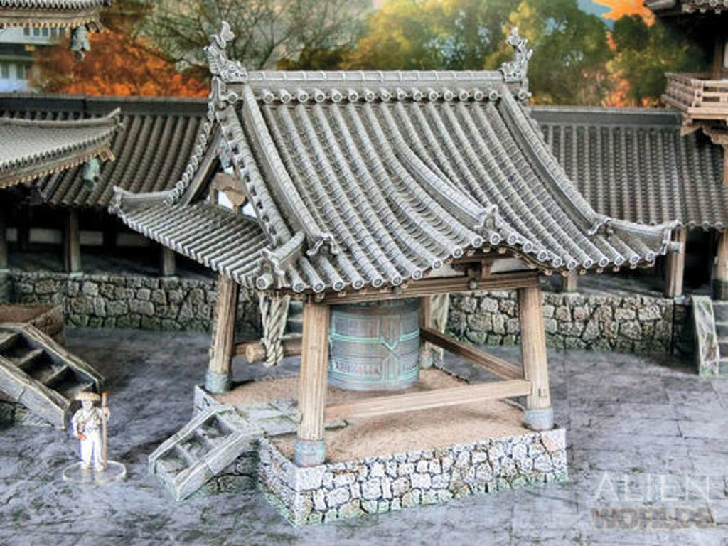 Samurai Temple Bell 28mm 3D printed Gaming terrain - 3D Alien Worlds
