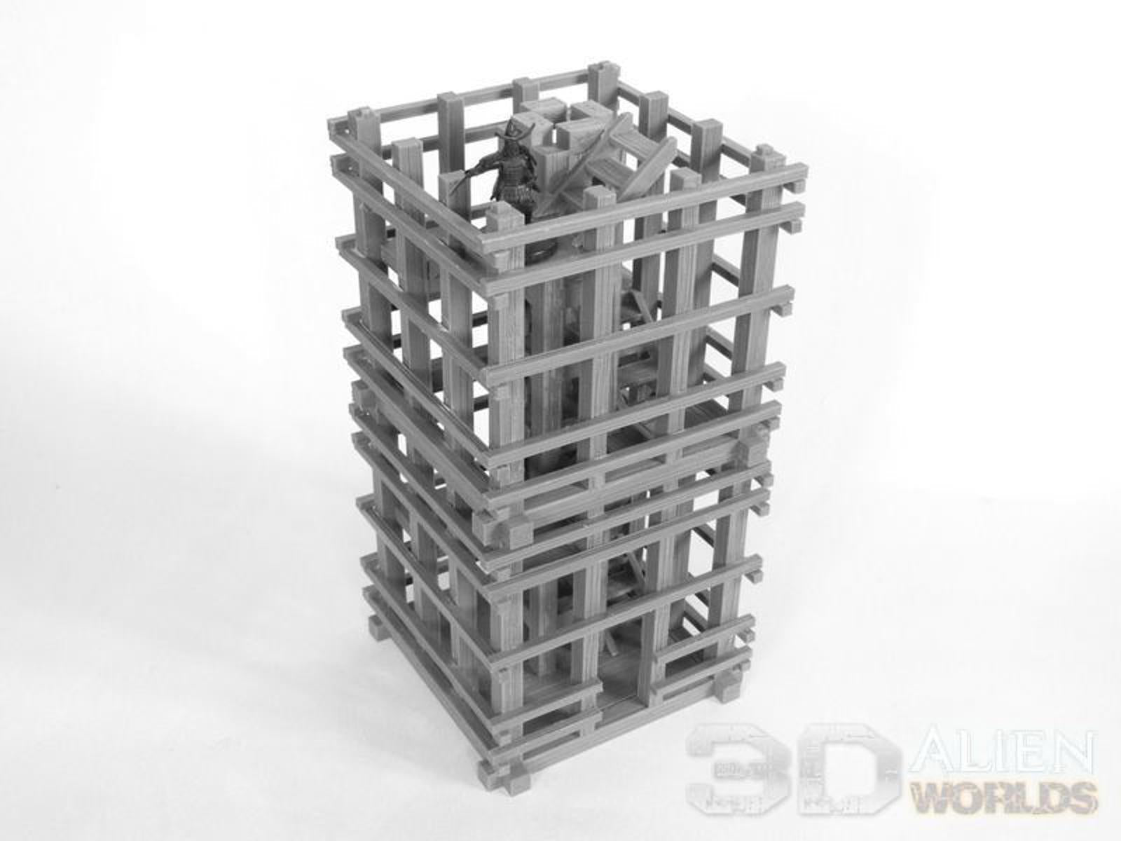 Samurai Watch Tower 28mm 3D printed Gaming terrain - 3D Alien Worlds