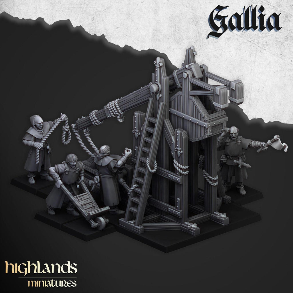 Gallia Trebuchet with crew | Highlands Miniatures