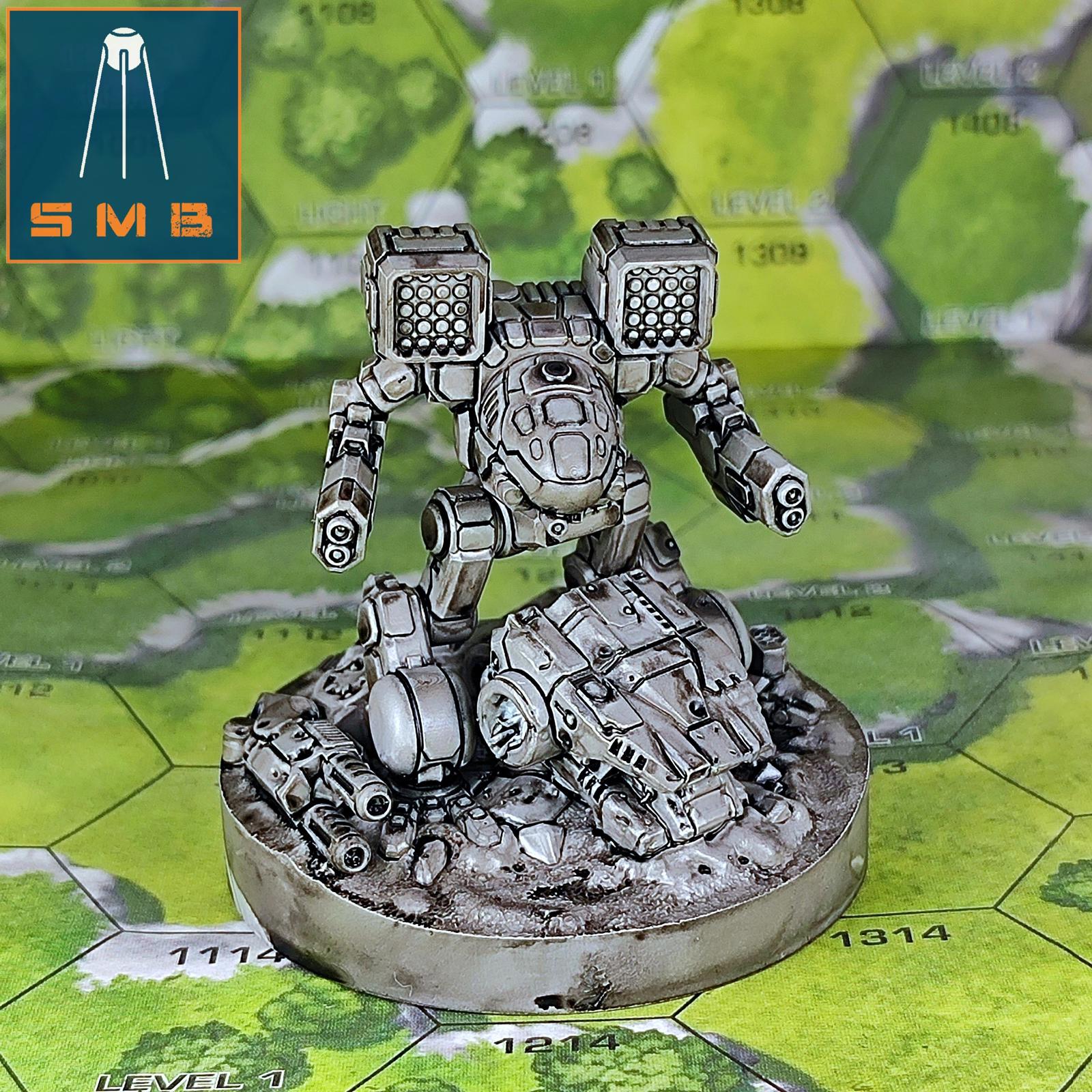Mad Cat Diorama Old Story | Sir Mortimer Bombito | American Mecha | Compatible with BT and other 6mm Tabletop Wargames