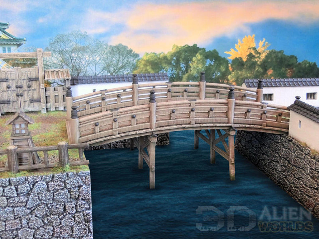 Samurai Big wooden bridge 28mm 3D printed terrain test of honour 3DAlienworlds