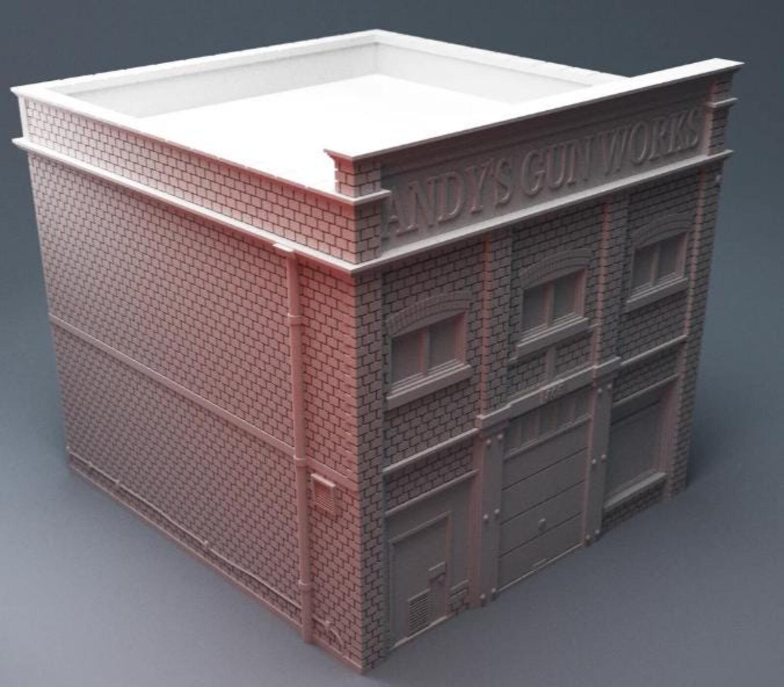 Urban Andy's Gunworks Building – Modern City Building for MCP – Corvus Games Terrain
