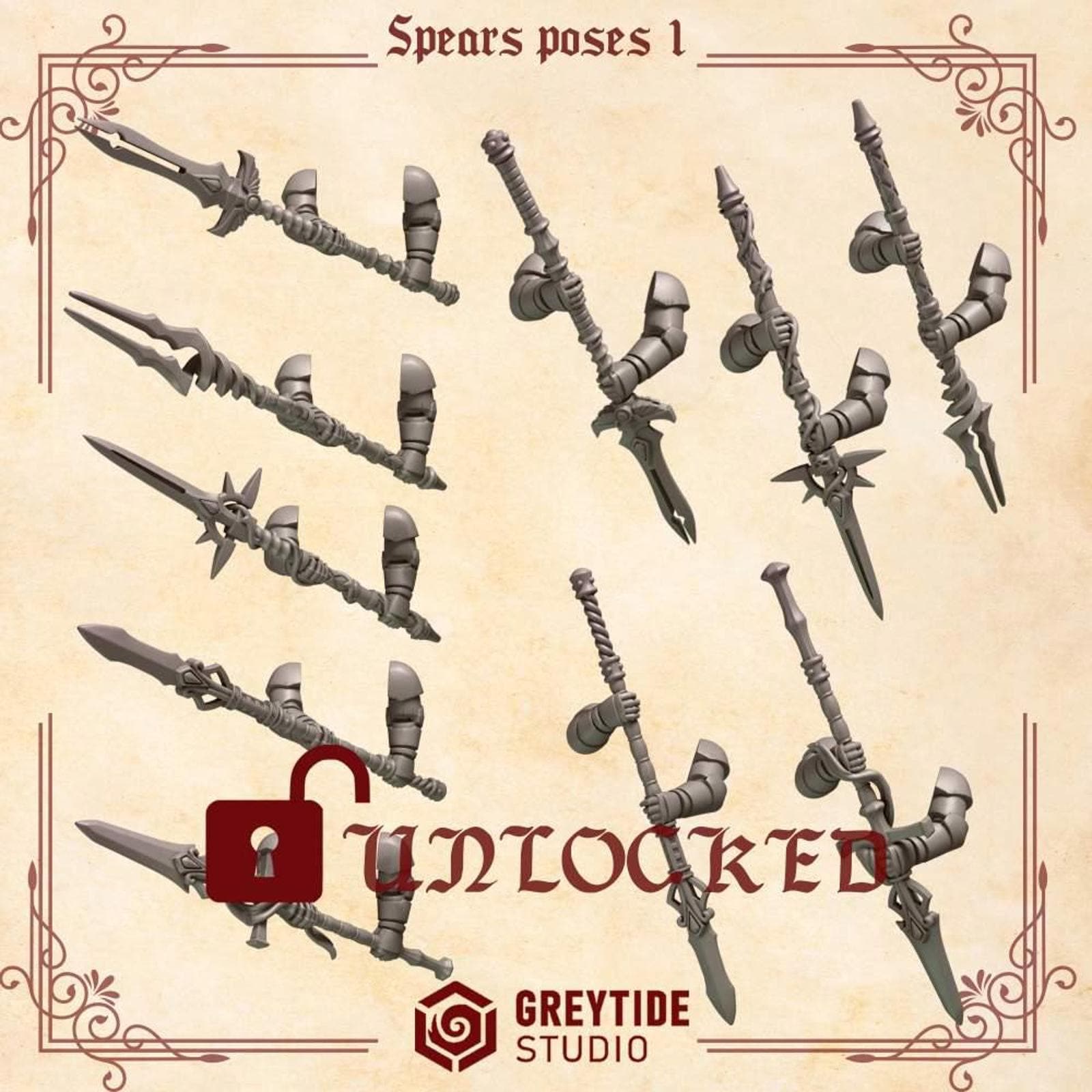 Crimson Lords 2-Hand Spears