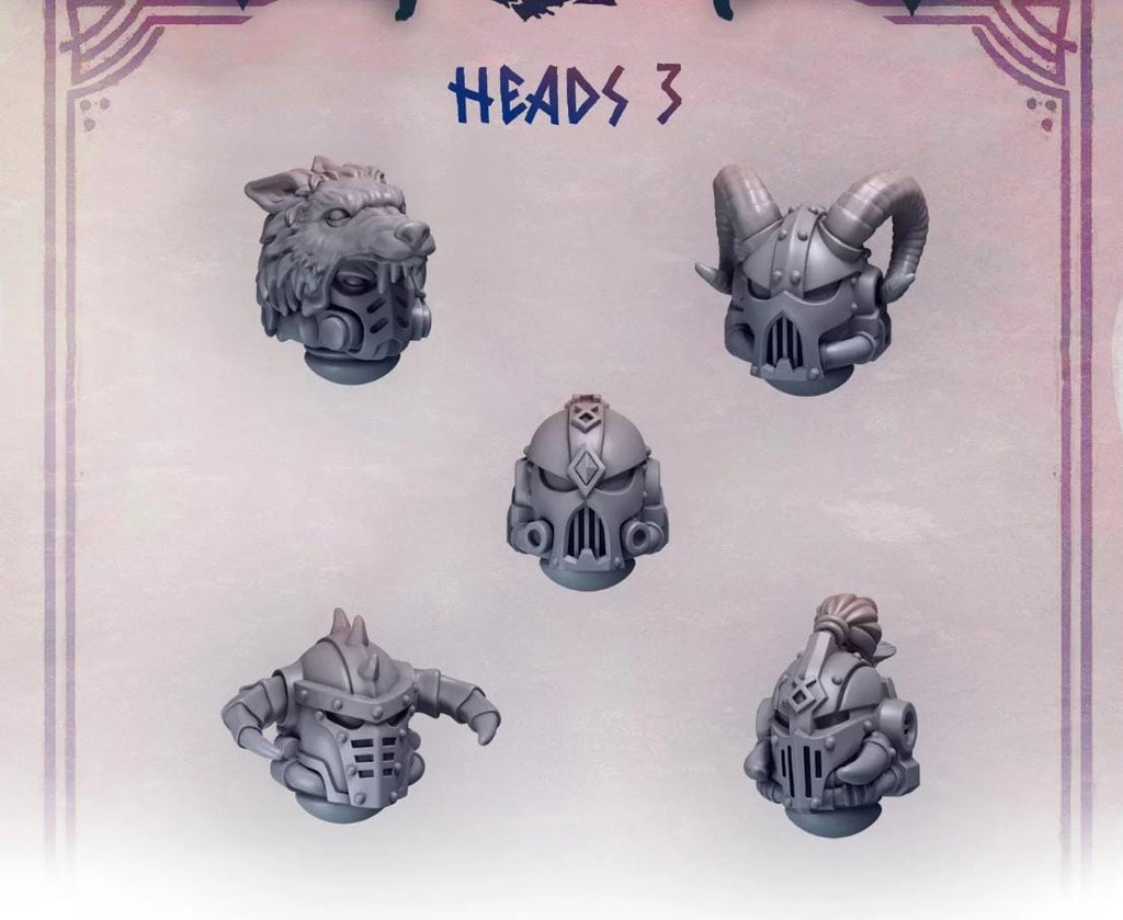 Primal Hounds Heads Set 3 | Tabletop Miniature Wargaming Grim-Dark Sci-Fi Proxy