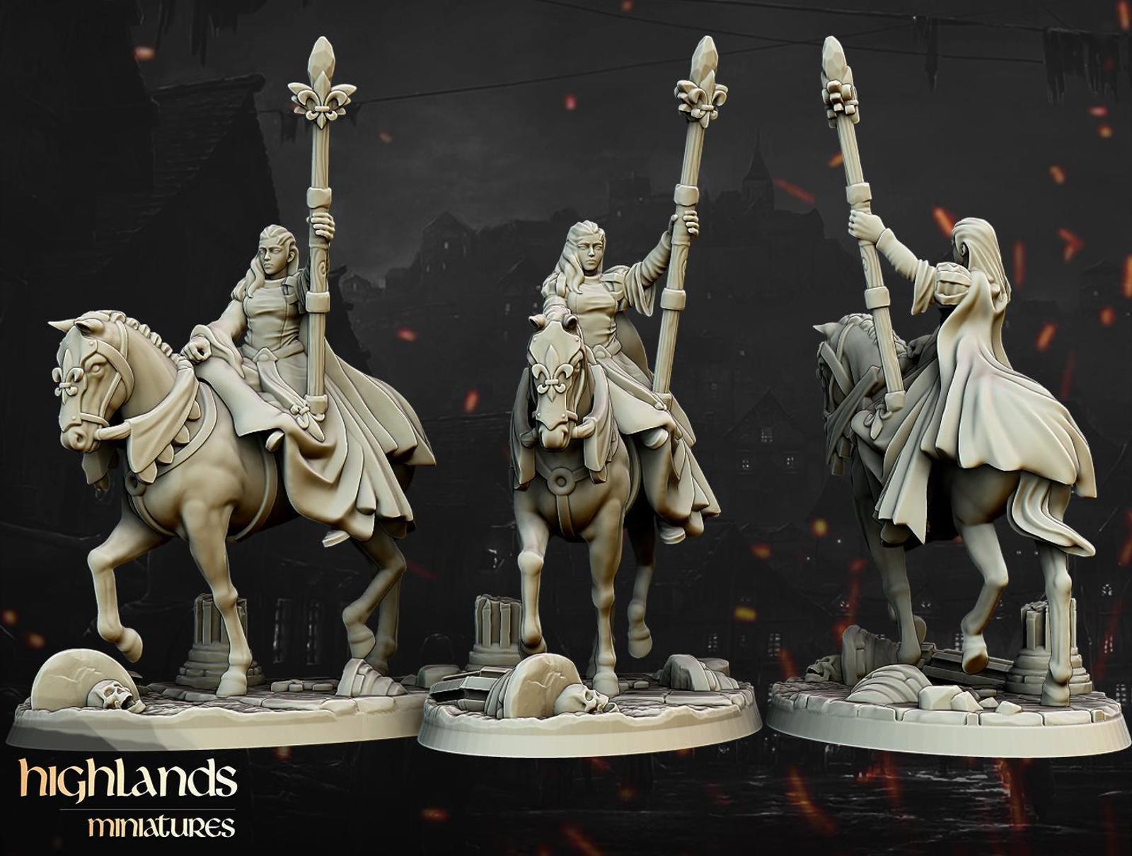 Gallia Damsel of the lady foot and mounted ( old version ) | Highlands Miniatures