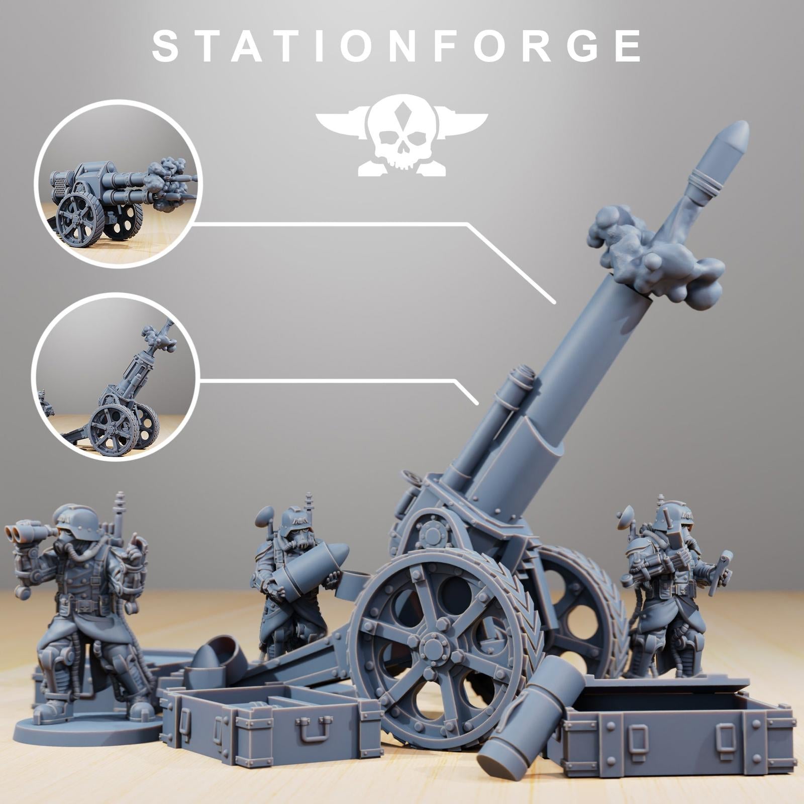 Grim Guard Light Artillery Quad/ Long barrel