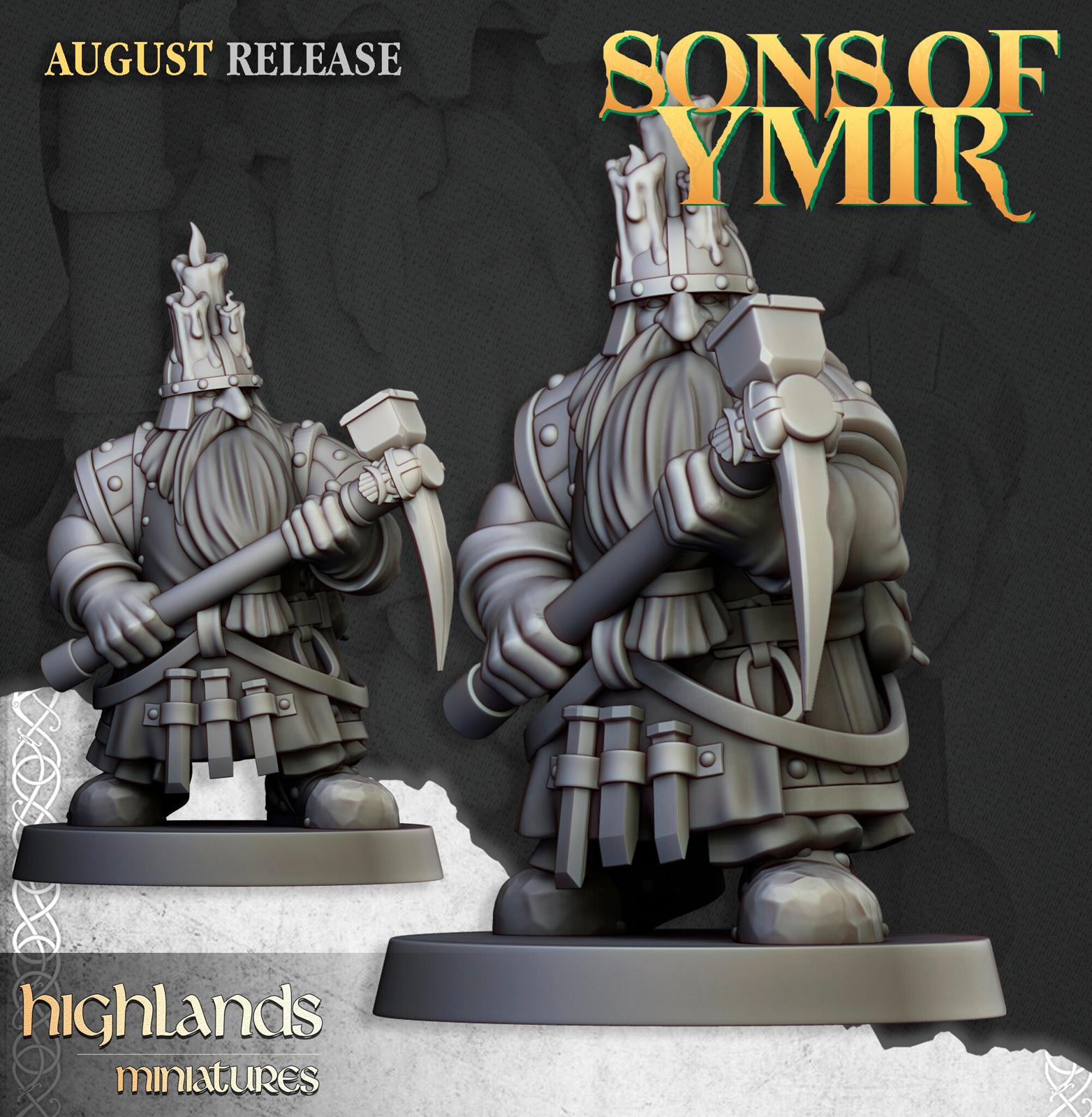 Dwarf Miners - Highlands Miniatures