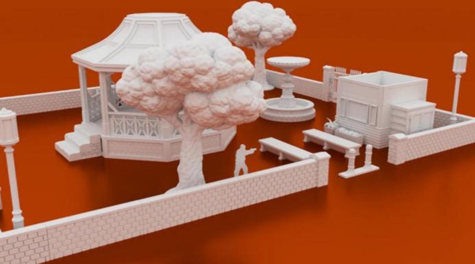 Urban Small Park – Corvus Games Terrain