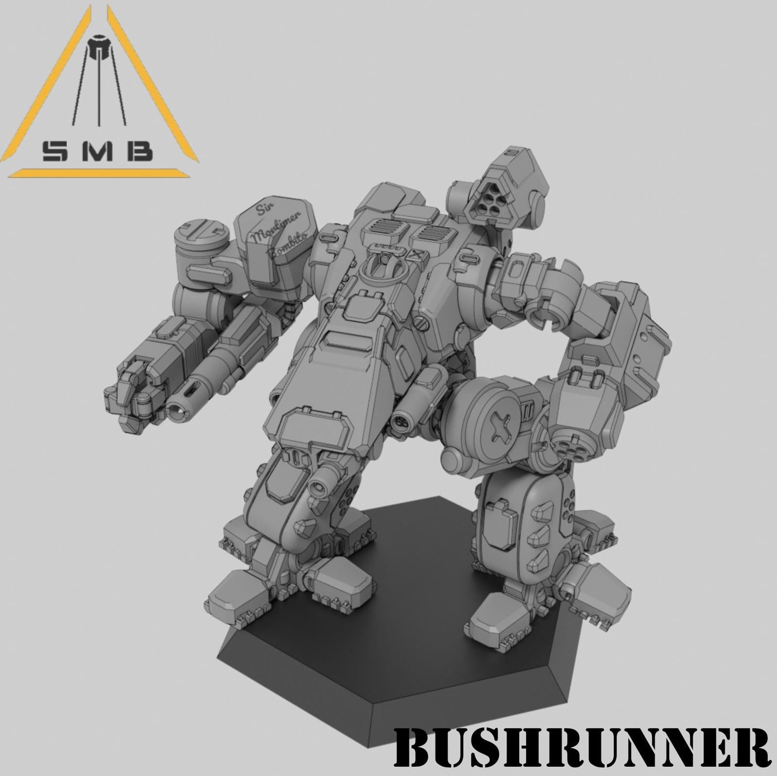 Bushwacker BSW-X1 | Sir Mortimer Bombito | American Mecha | Compatible with BT and other 6mm Tabletop Wargames