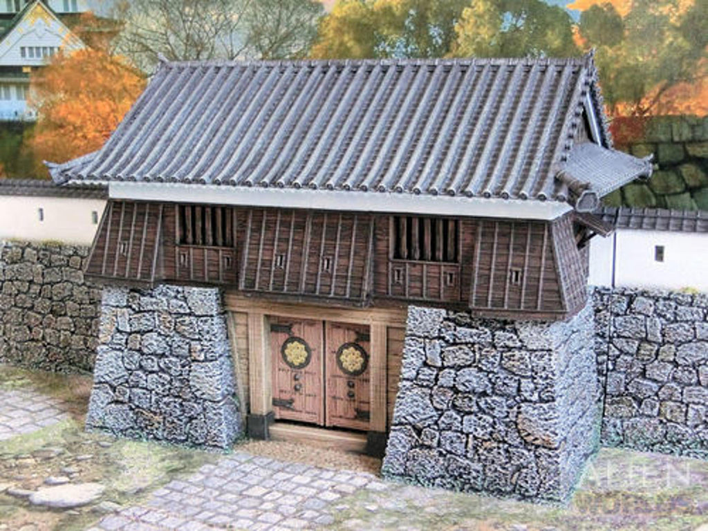 Samurai Castle Gate tower 28mm 3D printed terrain test of honour 3DAlienworld