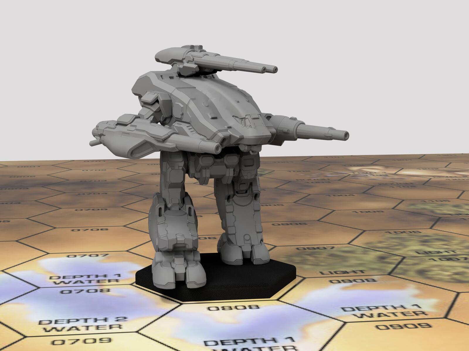 Stone Rhino (Behemoth) MWO-style by Syllogy | American Mecha | Compatible with BT and other 6mm Tabletop Wargames