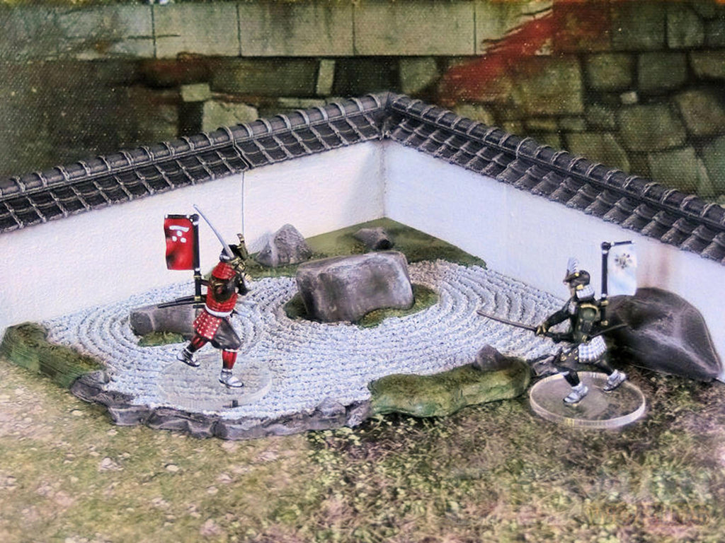 Samurai Zen Garden set 28mm 3D printed terrain test of honour - 3DAlienworlds