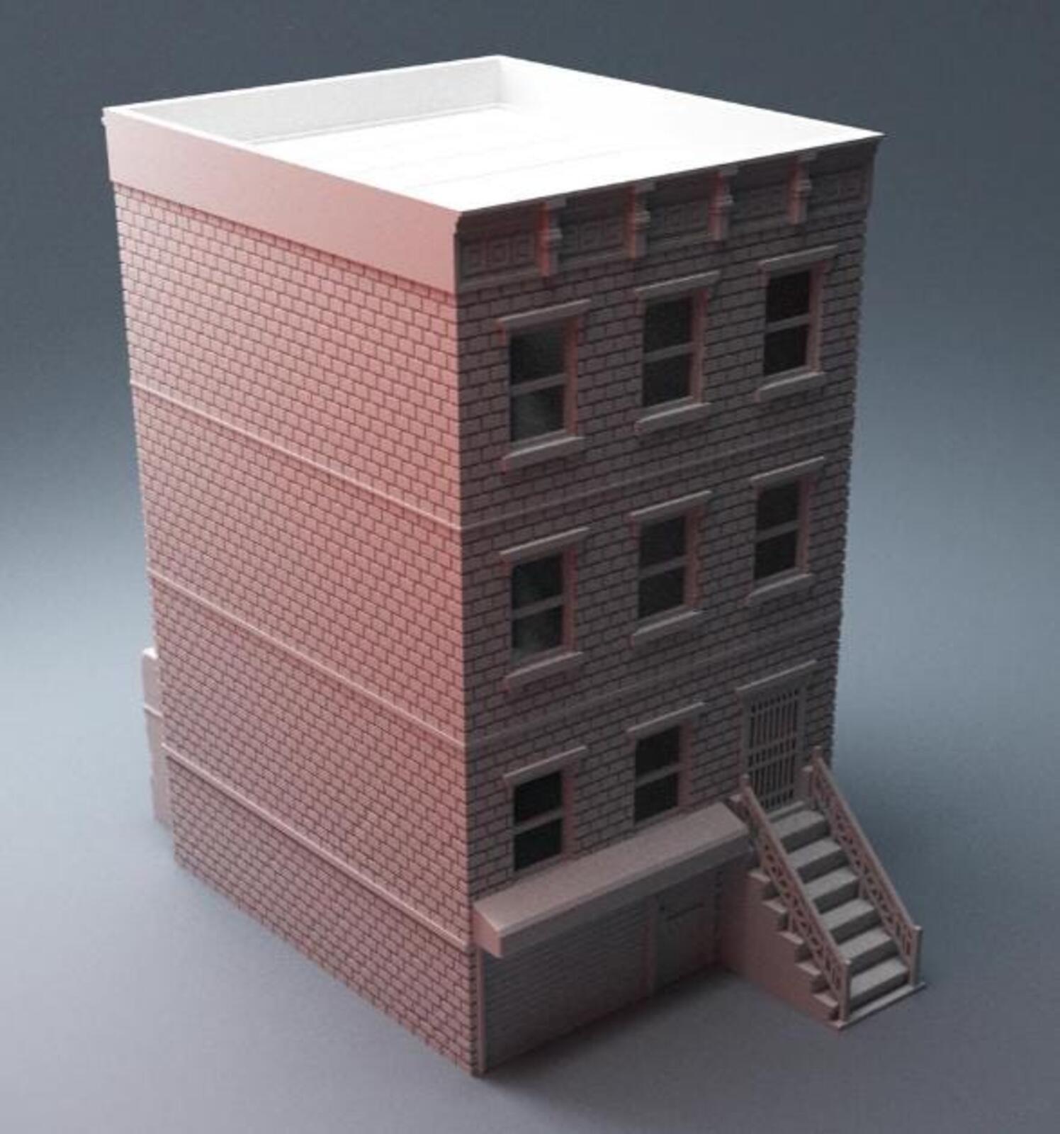 Urban Three Floor House C – Modern City Building for MCP – Corvus Games Terrain