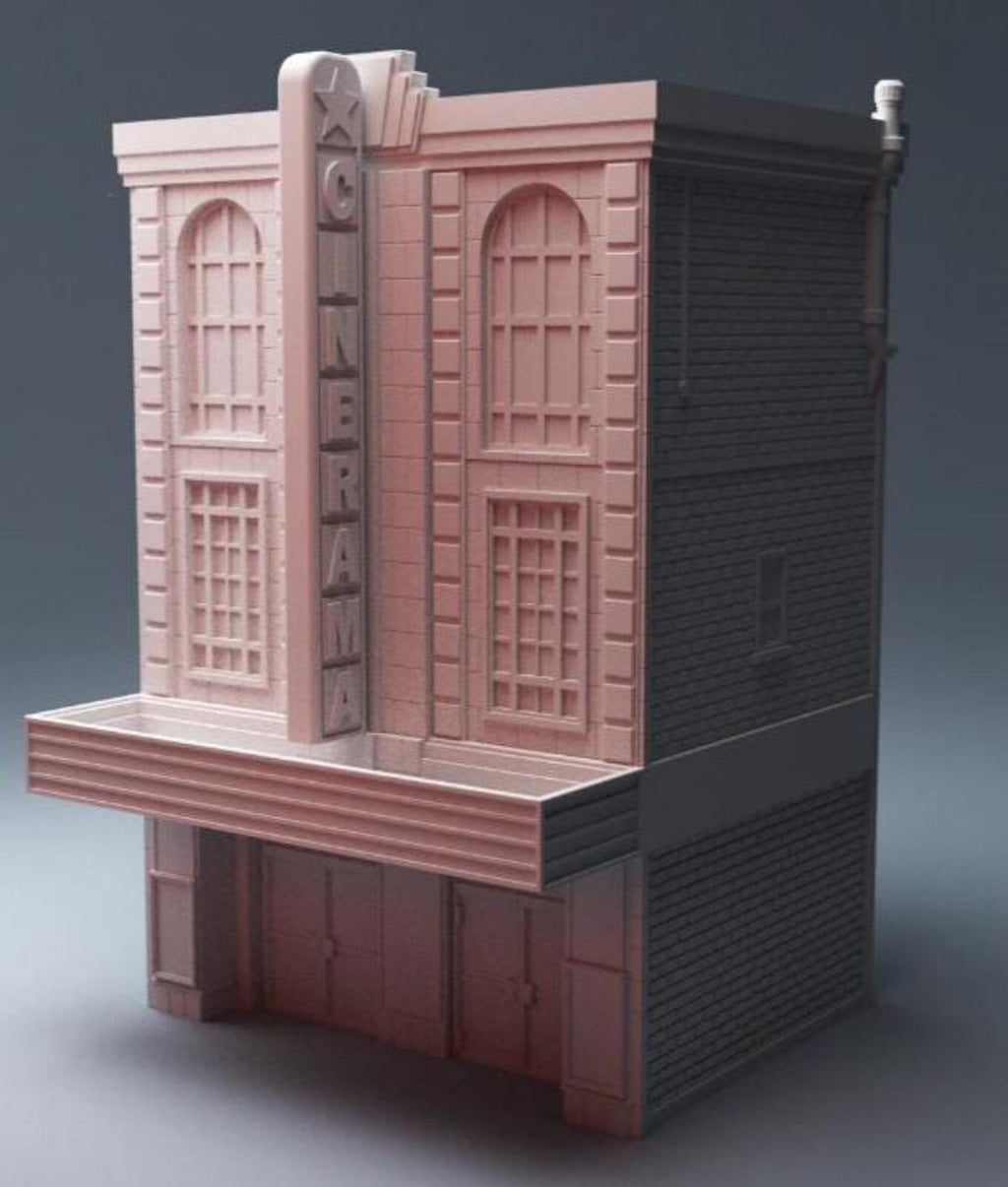 Urban Movie Theater – Modern City Building for MCP – Corvus Games Terrain