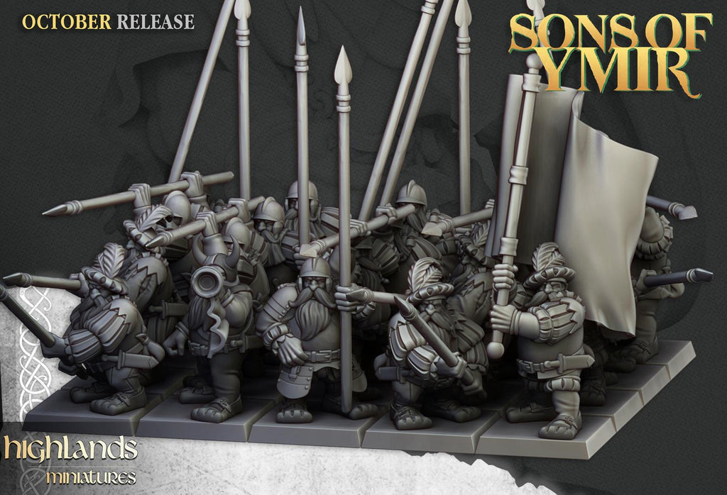 Dwarf Pikemen - Highlands Miniatures