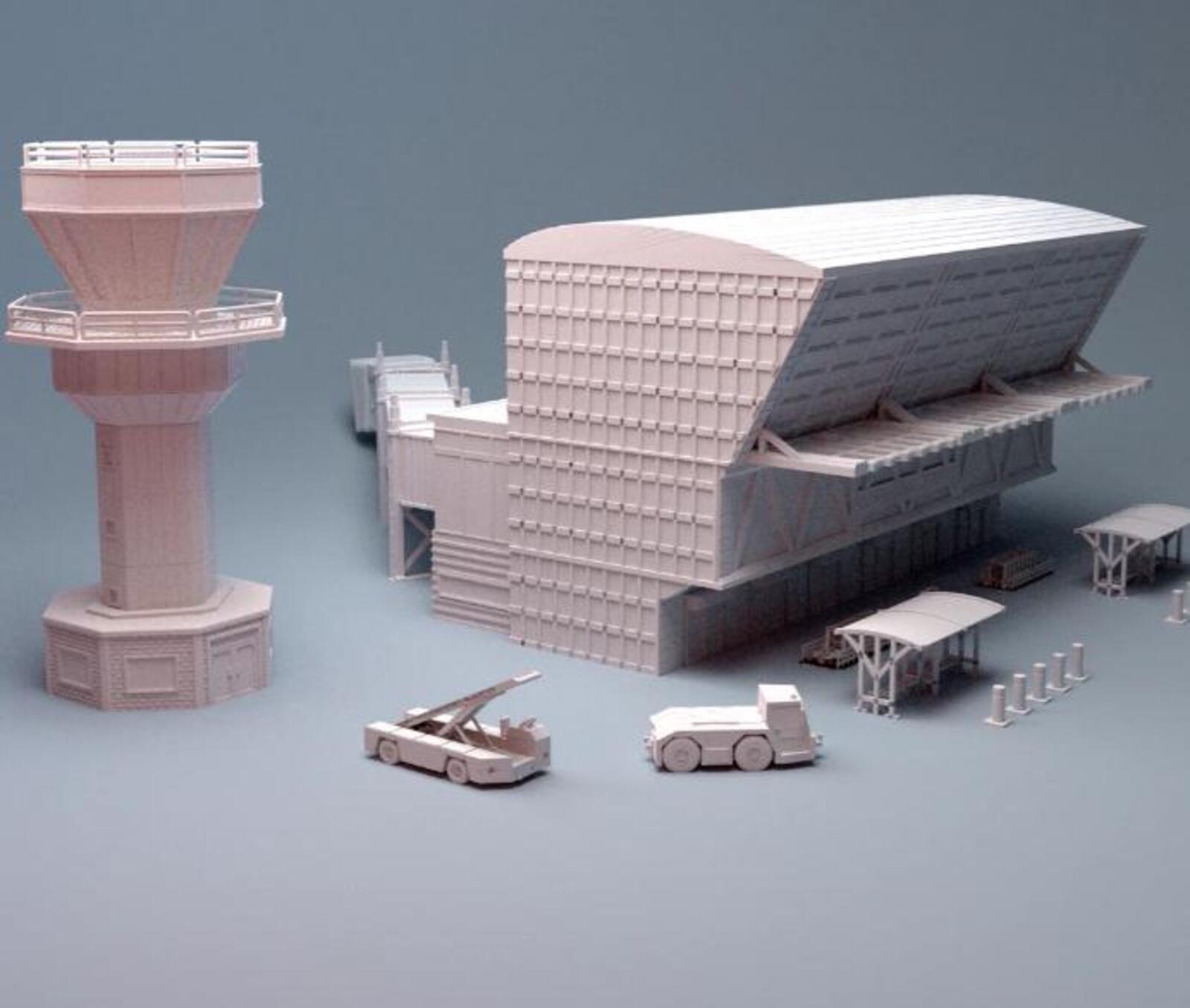Airport Terminal Set – Modern City Building for MCP – Corvus Games Terrain