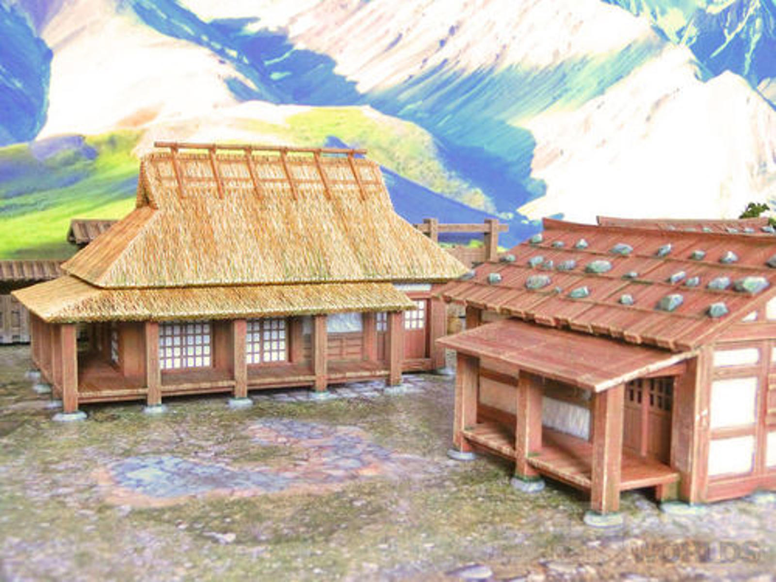Samurai Farm Houses 28mm 3D printed Gaming terrain - 3D Alien Worlds
