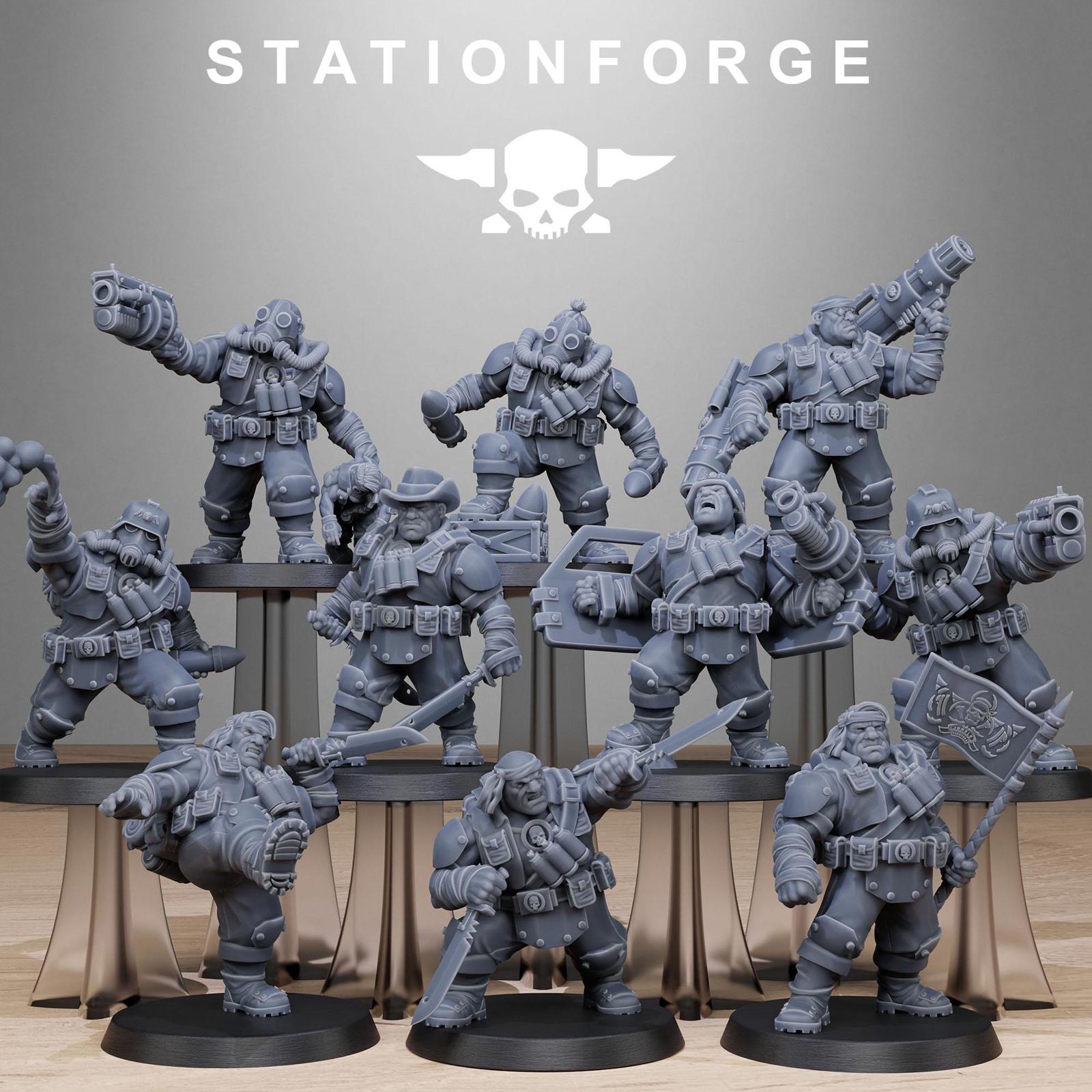 Grim Guard Jungle Fighter Mutants - set of 10