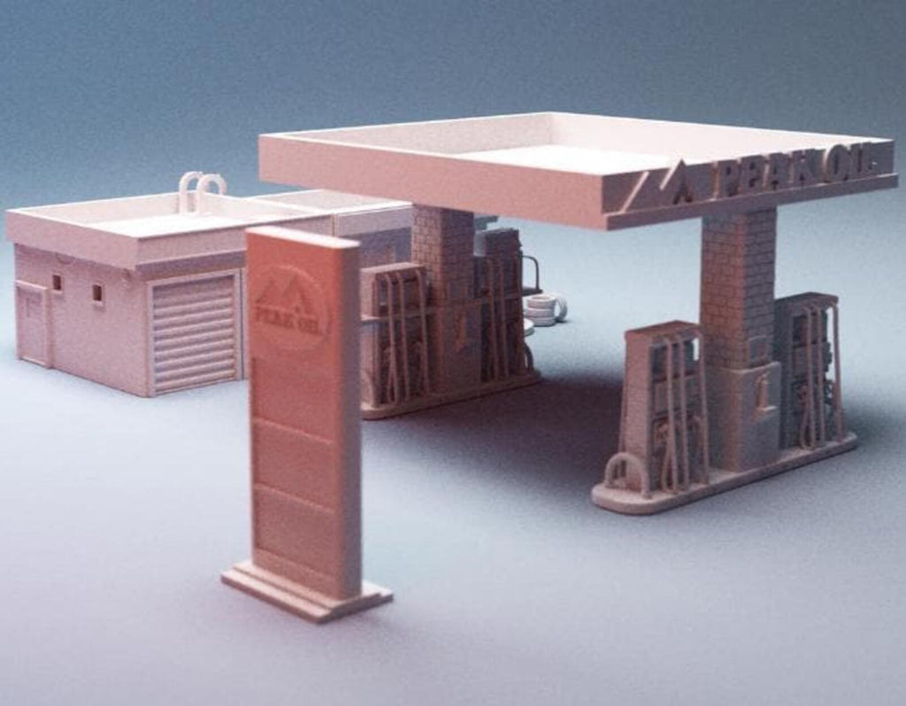 Urban Gas Station – Modern City Building for MCP – Corvus Games Terrain