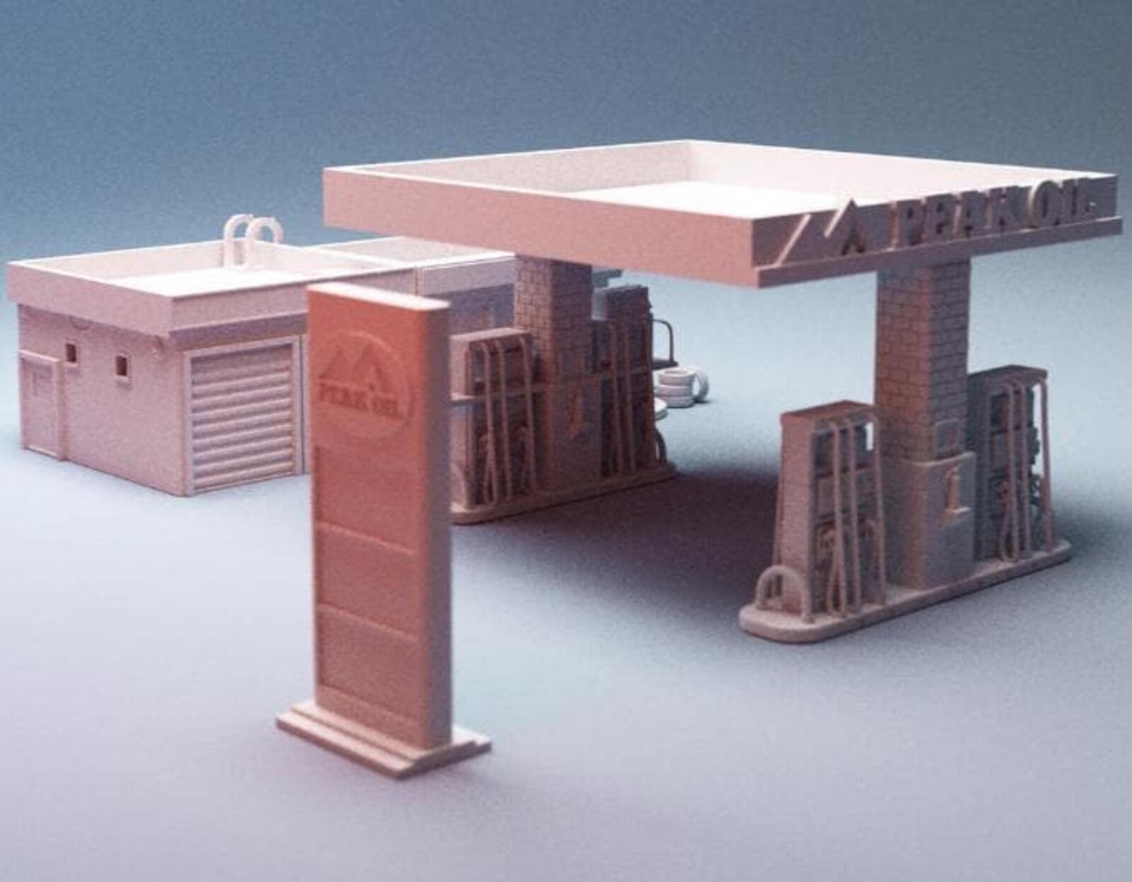 Urban Gas Station – Modern City Building for MCP – Corvus Games Terrain