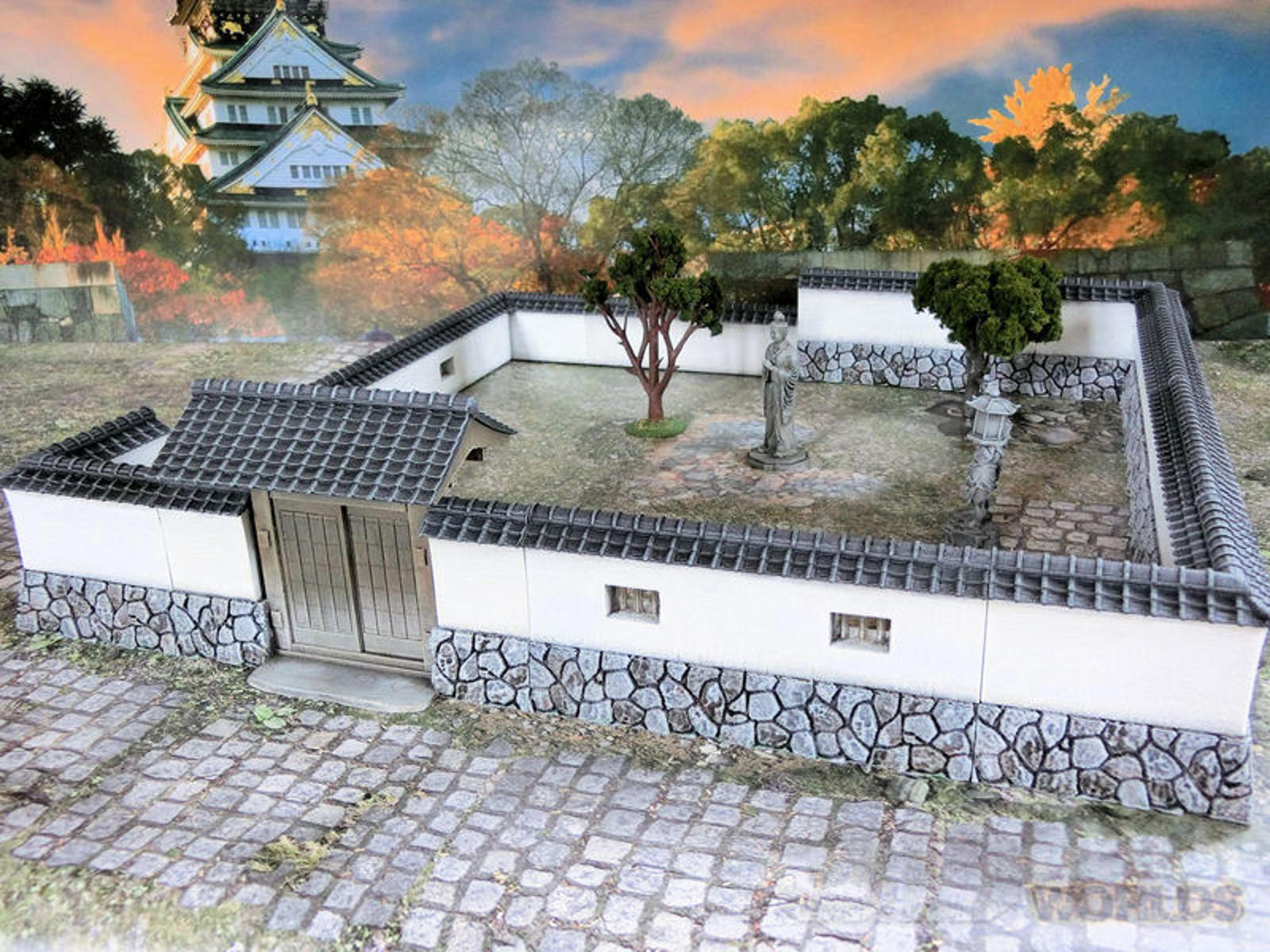 Samurai Stone Walls Builder  28mm 3D printed Gaming terrain - 3D Alien Worlds