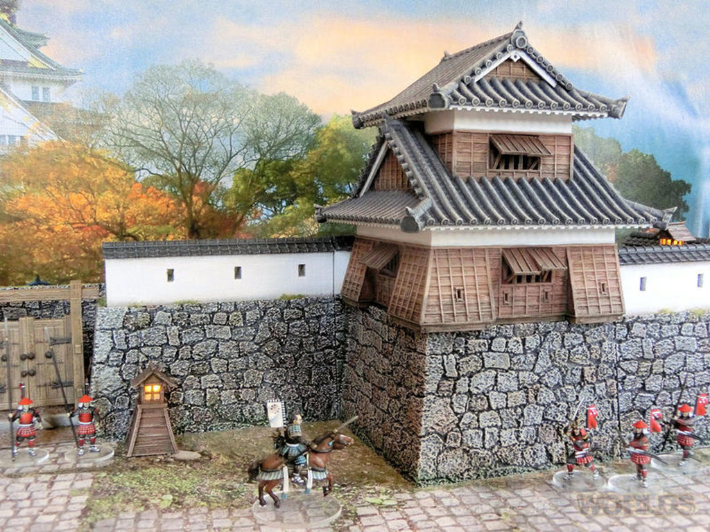 Samurai Castle Corner tower 28mm 3D printed terrain test of honour 3DAlienworld