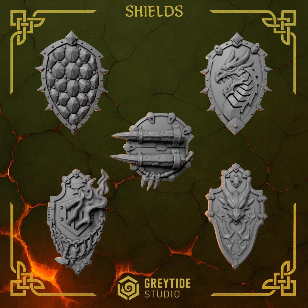 Greytide Studios-Anvil Wardens Upgrade Pack 2 TableTop Gaming D&D TTRPG Upgrade Bits For Miniatures